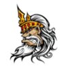 King Greek God Mascot clipart