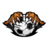 Tiger claws soccer ball clipart