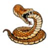 Viper rattle snake mascot clipart