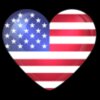 United States Large Heart Flag