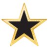 Gold and Black Star PNG Transparent Clip Art Image